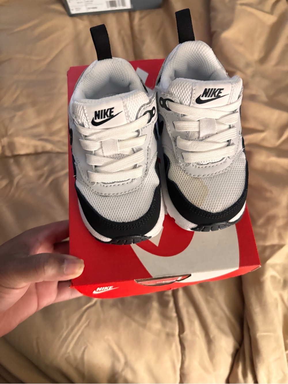 Nike Kids White and Black Sneakers